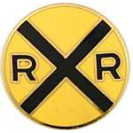 Railroad Crossing RR Hat Pin