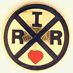  I Love RR- Crossings RR Hat Pin