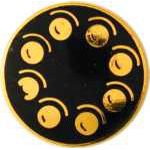  Circle of Stop Lights black RR Hat Pin