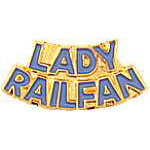  Lady Railfan (light blue) RR Hat Pin