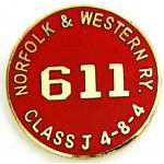  N & W Railway - # 611 4-8-4 RR Hat Pin