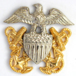 USN Garrison Cap Badge Military