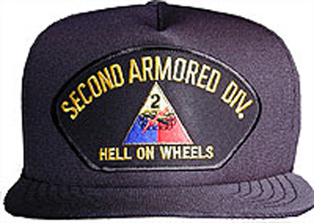  2nd Armored Division &quot;Hell on Wheels&quot; Hat/Cap Military Hat