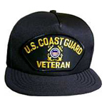  United States Coast Guard Veteran Black Hat Military Hat