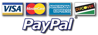 Credits card accepted via PayPal