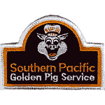 3in. RR Patch Southern Pacific - Golden Pig