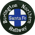 3in. RR Patch Burlington Northern - Santa Fe