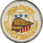 3in. RR Patch Union Pacific Roseville