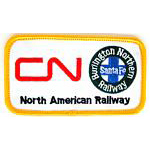3in. RR Patch CN & BNSF N. Amer. RW