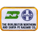 4in. RR Patch Burlington Northern - Santa Fe