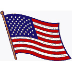 7in. Misc Patch U.S.A. flag 7 inch